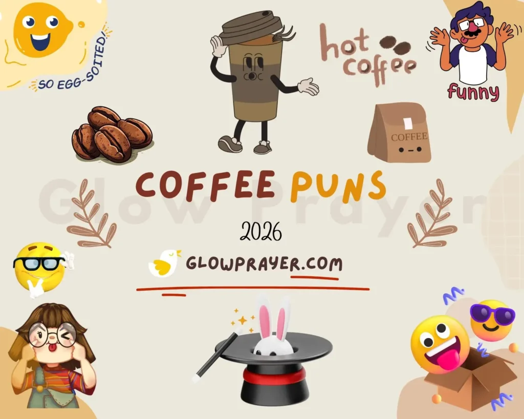 Coffee Puns Funny, Cute, Romantic & Short Puns for Every Mood ☕ | GlowPrayer