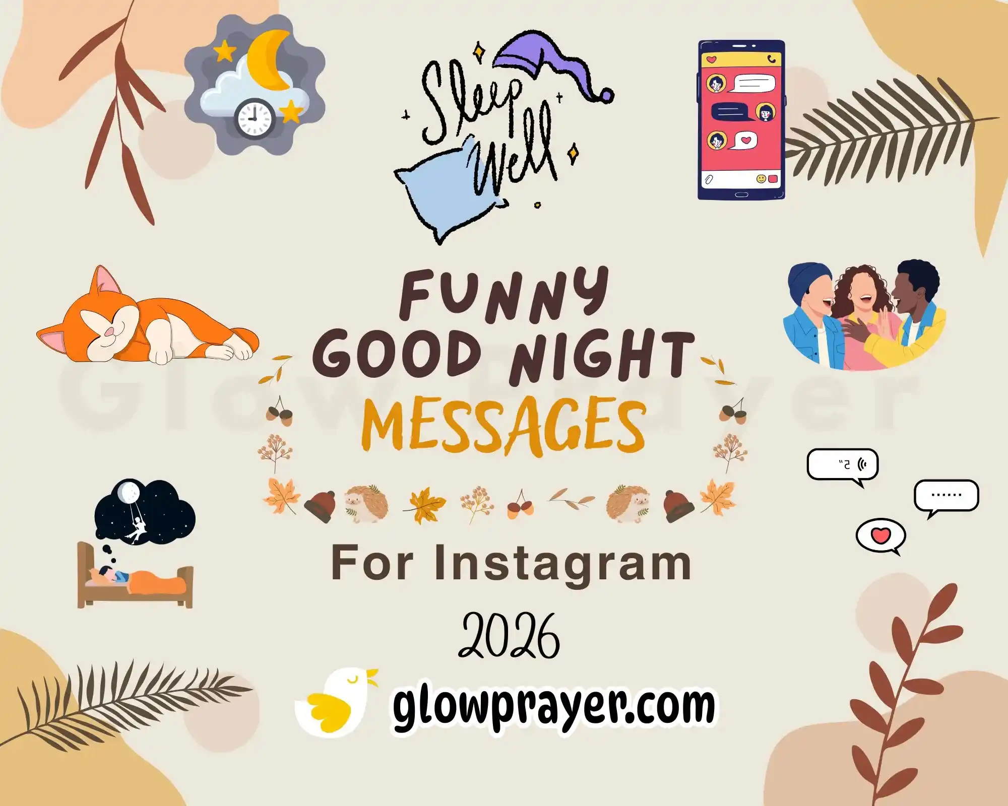 Funny Good Night Messages Funny Texts for Friends & Couples - Glow Prayer