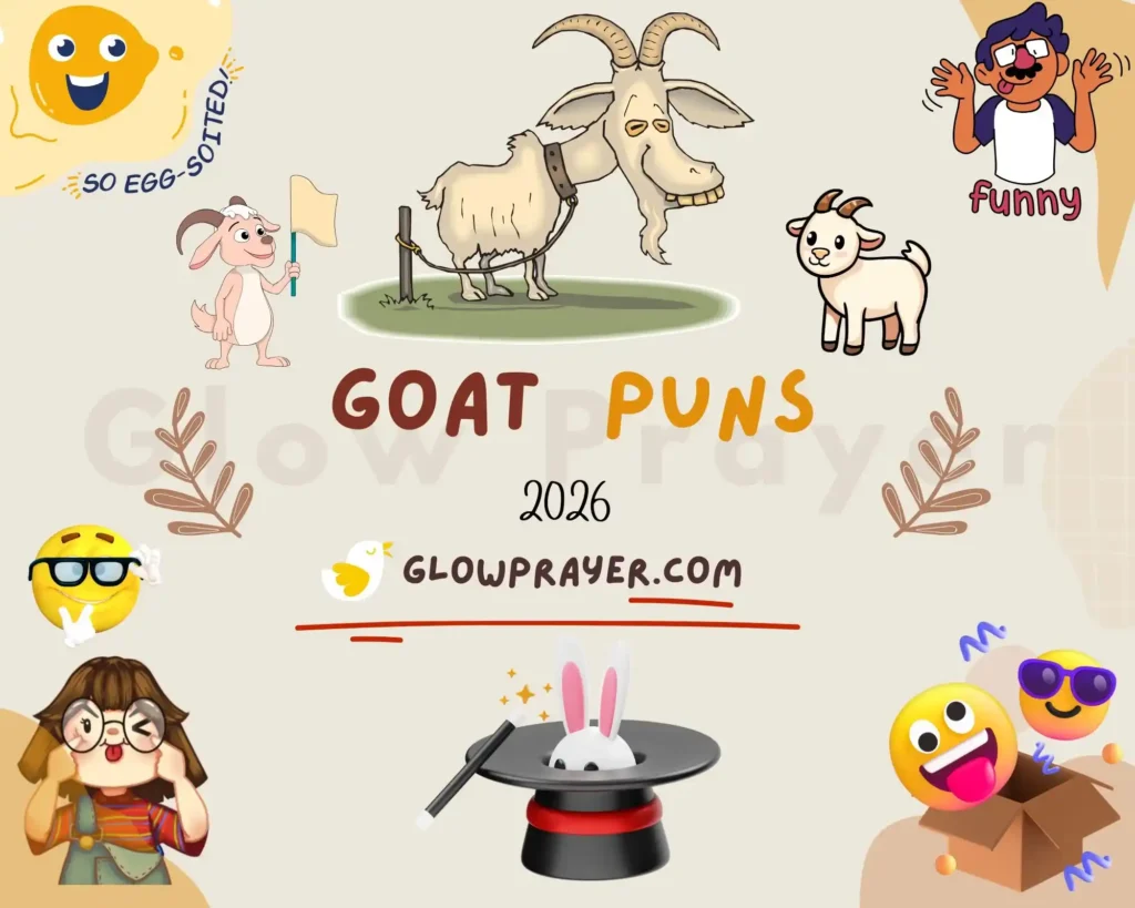 Goat Puns 🐐😂 Funny, Short, Instagram Captions & One-Liners (G.O.A.T. List!) | GlowPrayer