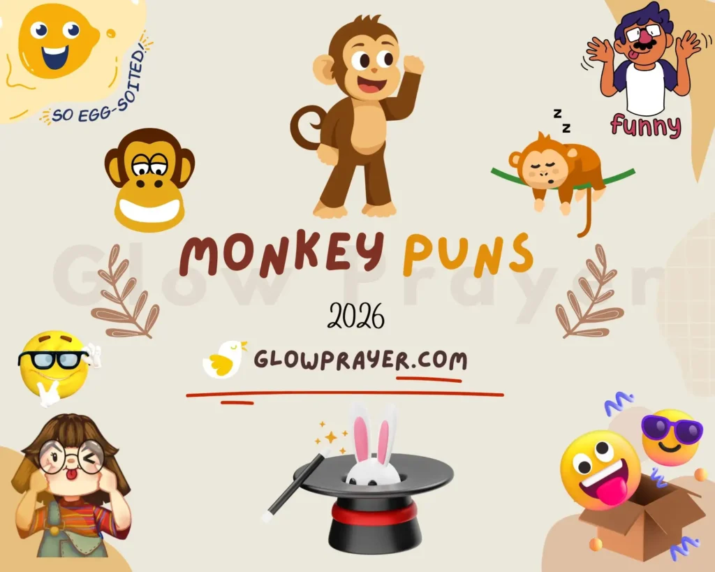 Monkey Puns Funny, Cute & Clever Monkey Jokes & One-Liners You’ll Love | GlowPrayer