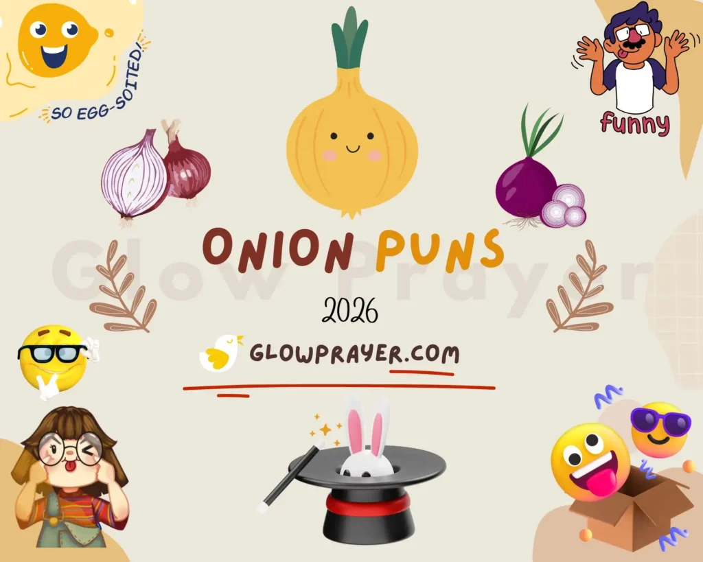 Onion Puns for 2026 🧅 One-Liners, Funny Jokes, Cute & Instagram Captions | GlowPrayer