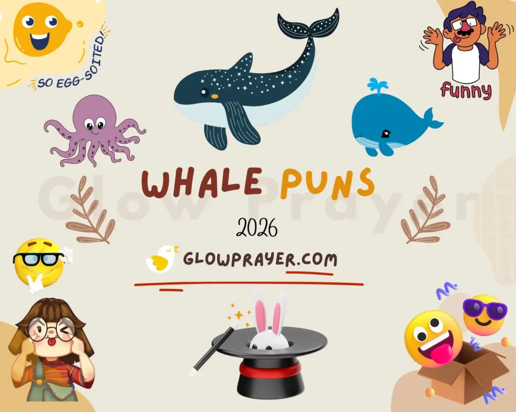 Best Whale Puns Collection Funny, Cute, Love & Instagram Captions + Viral Ocean Humor 🌊😂 | GlowPrayer