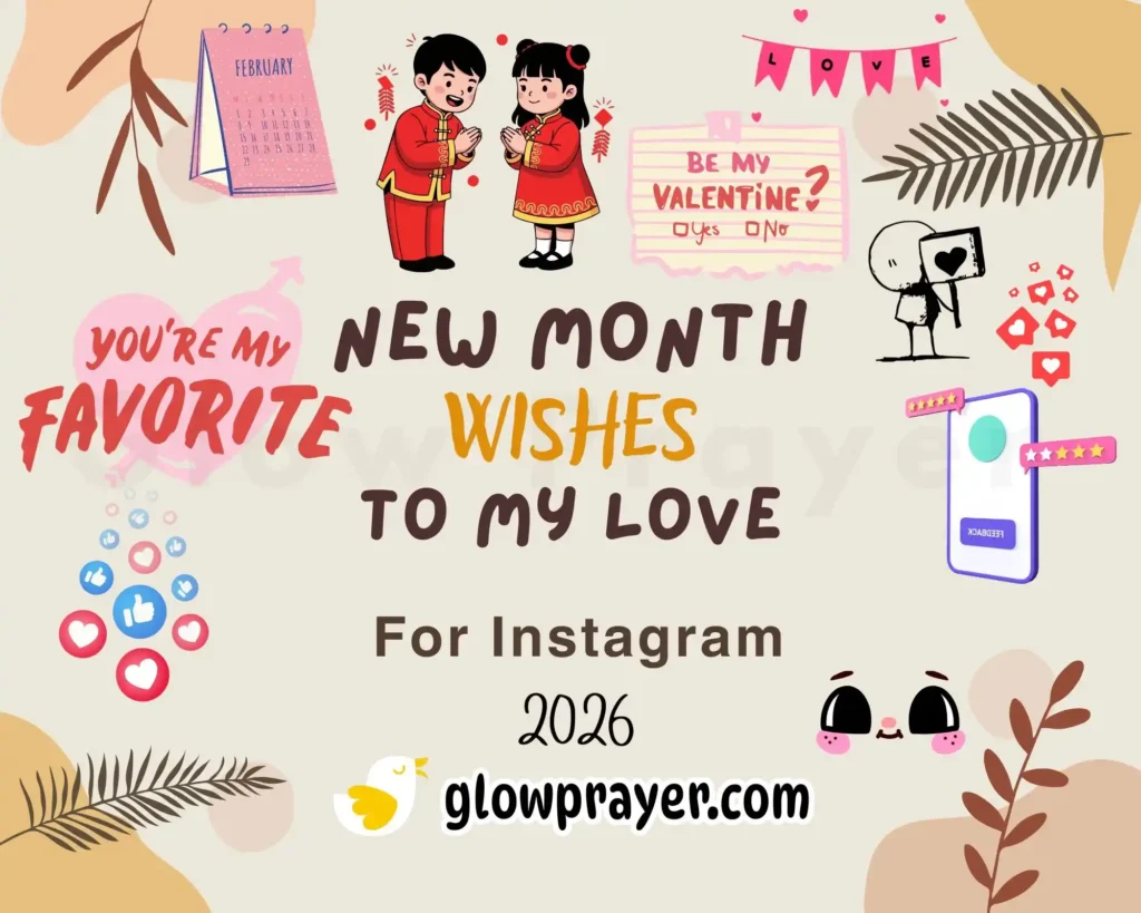 New Month Wishes to My Love Romantic, Sweet, Short & Heart Touching Messages | GlowPrayer