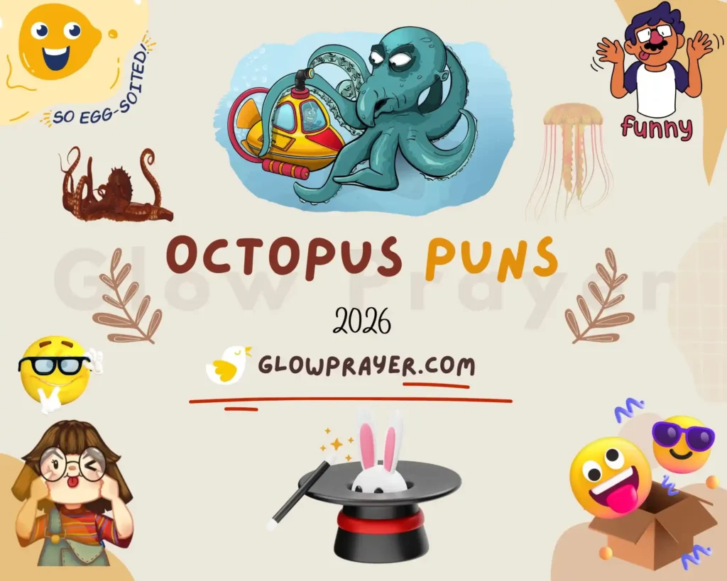 Octopus Puns One-Liners, Love Puns, Kids Jokes & Viral Instagram Captions for 2026 | GlowPrayer