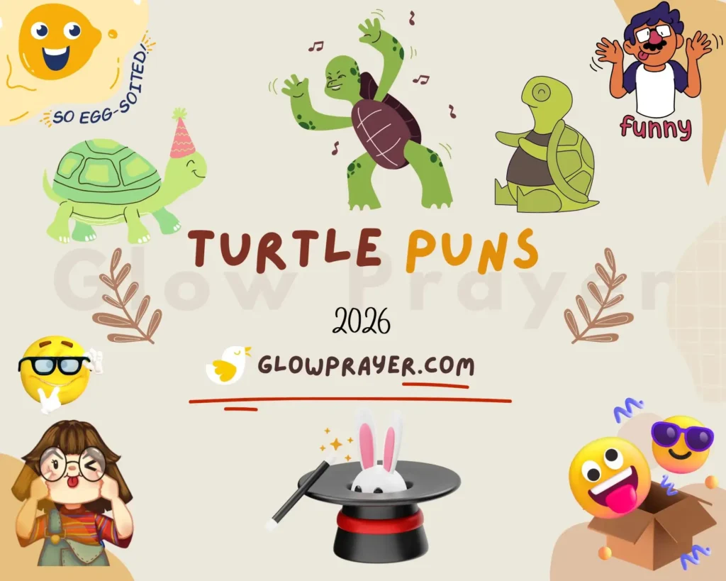 Turtle Puns That Everyone Will Love 🐢💚  | GlowPrayer