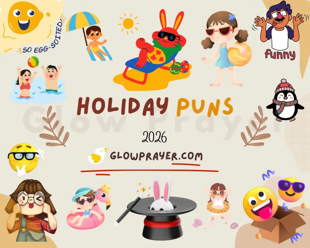 Holiday Puns for Cards, Posts & Social Media 🎁 | GlowPrayer