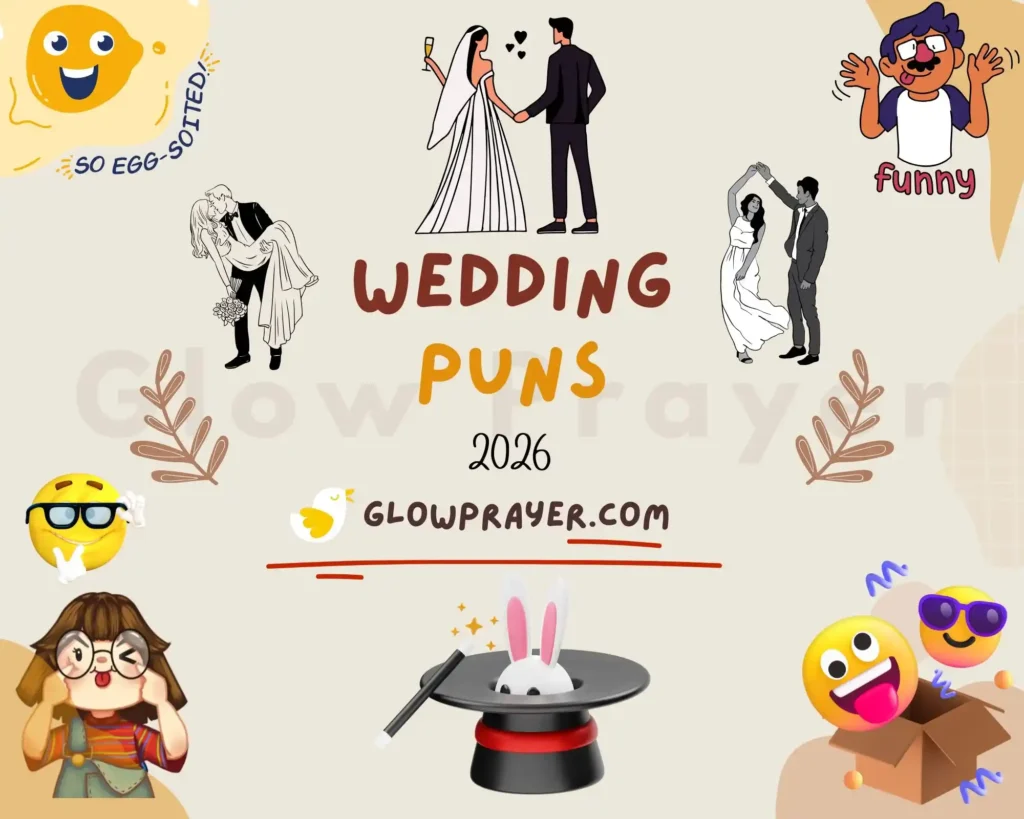 Wedding Puns One-Liners, Captions & Jokes for Weddings (2026) | GlowPrayer